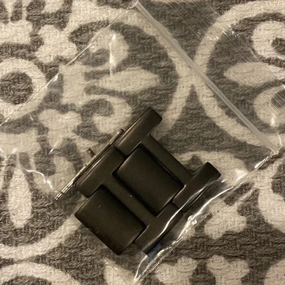 Unique Michael Kors Charcoal/Gunmetal Octagon Watch with rhinestones - Picture 5 of 6